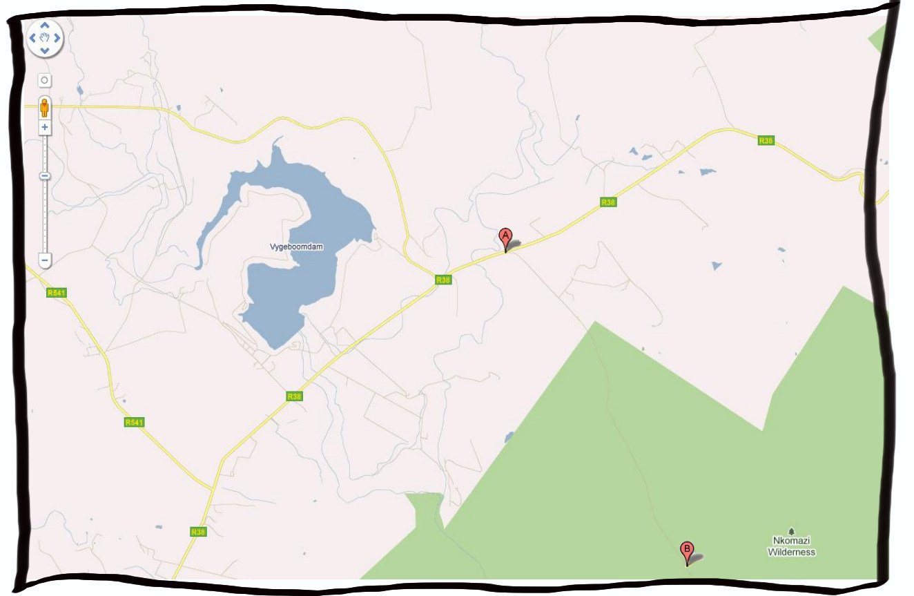 Map to Komati Springs