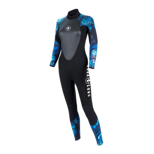 HYDROFLEX_WOMEN_BLUE_FRONT_2-600x600-1.jpg HydroFlex 3mm Coral Guardian Dive Wetsuit Women - Image 1